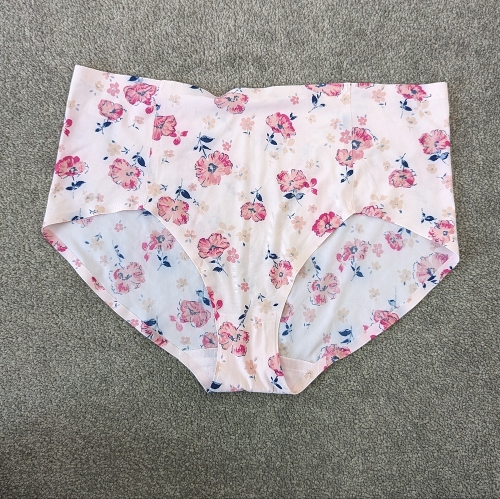 Laura Ashley Floral Print Brief Panties, XL, Soft Stretch Fabric